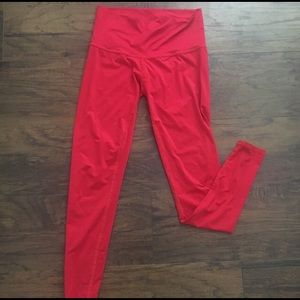 TEEKI Red Yoga Pants Leggings - SMALL